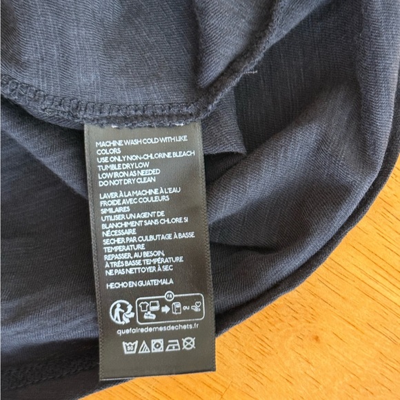 Pilcro Size XS Black Relaxed Fit 100% Cotton T-Shirt Casual Boho Slub Cotton - Picture 9 of 11